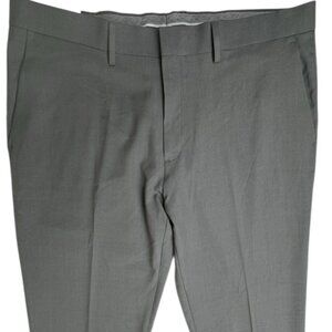 Haggar Mens Pants 38x30 Gray Straight Fit Wrinkle Free Slacks Dress Chino New